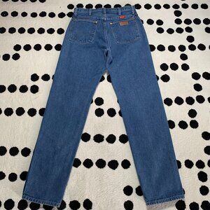 Vintage Wrangler 14MWZC Cowboy Cut High Rise Faded Wash Denim Straight Leg Jeans